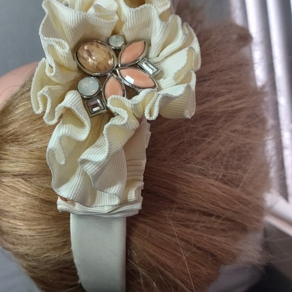Mimco 1980's Peach and Cream Headband from 1980's - Picture 4 of 10
